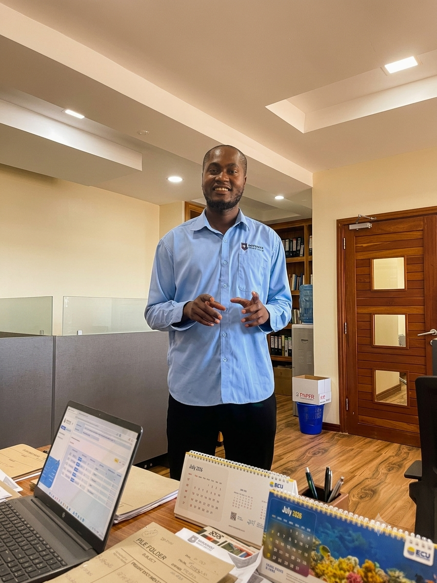 Portrait of Salum Maembe, Information Technology Officer